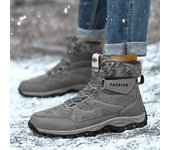 Botas de invierno para hombre y mujer Botas de nieve impermeables al aire libre Calzado de caña alta 36 negro