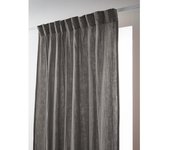 Lot de 2 rideaux galon fronceur  Gaïa  140 x 240 cm  Gaze de Coton  - Gaïa Granit - 2 panneaux 140 x 240 cm - Gaïa Granit