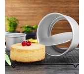 1 molde redondo antiadherente de 5 cm para mini tartas con base extraíble, ideal para tartas de queso, pan, pizza, bizcocho y fondant. Herramienta de cocina casera.