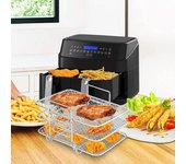 Rejilla para freidora de aire de 3 capas, apilable, deshidratadora, bandeja de parrilla de acero inoxidable, accesorios para freidora de aire para hornear y asar