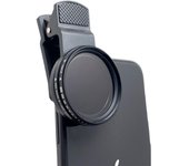 Lente 2 en 1 con clip universal de 37 mm y 52 mm para teléfono móvil, gran angular, filtro de densidad ajustable ND 2-400 para iPhone y Android.