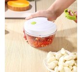 Trituradora de frutas y verduras, picadora de carne Manual, cortador de ajo, 1 ud. verde