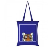 Bolsa de tela Inquisitive Creatures Tiger 38 x 42cm azul