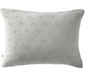 Taie d'oreiller Brodée Déco  Gaïa Boho  60 x 60 cm & 50 x 70 cm  Gaze de Coton  - Gaïa Boho Nuage - 50 x 70 cm