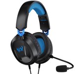 KOTION EACH Auriculares para juegos con cable de 3,5 mm G3100, auriculares supraaurales para juegos con micrófono omnidireccional azul/negro