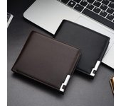 Nueva cartera para hombre, cartera corta multifunción a la moda informal, tarjeteros para hombre, tarjeteros, bolsos, monedero Horizontal Style negro