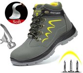 Botas de trabajo de seguridad para hombres, botines de seguridad impermeables, puntera de acero antigolpes, botas de invierno para hombres, botas de trabajo de construcción 36