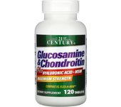 21st Century, Glucosamine & Chondroitin Plus Hyaluronic Acid + MSM, 120 Tablets