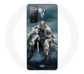 Coque pour Samsung Galaxy S20 FE Vikings Série Saison 6 Ragnar Lothbrok logo V Epée Gris Fond Brouil