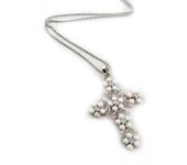 Les Trésors De Lily [L0896] - Collar de diseño 'Mystic Cross' blanco blanco