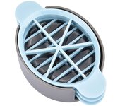 Cortador de huevos cocidos 3 en 1, resistente, multifuncional, fácil de limpiar, ergonómico, cortador de huevos de fresa