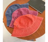 Sombrero de pescador coreano, sombrero de pescador vaquero lavado vintage, sombrero de pescador de moda para parejas para hombres y mujeres, sombrero de playa transpirable de color sólido One Size caqui