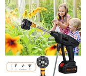 6 en 1 lavadora inalámbrica del poder más elevado de la lavadora 60Bar 300W del espray con la batería recargable UK negro