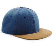 Beechfield Gorra unisex con visera de gamuza sintética One size azul denim