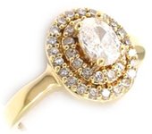 Anillo Chapado En Oro Blanco 'Sissi' 58 blanco