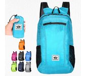 Bolsa de senderismo al aire libre, mochila portátil ligera de 20L, plegable, impermeable, ultraligera, para viajes y senderismo naranja