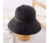 Sombrero de pescador tejido de algodón y lino para mujer, moda de verano 2025, nuevo sombrero para el sol, sombrero de playa fino y versátil, sombrero de paja antisol M（56-58cm） caqui