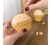 Funda protectora de silicona para auriculares Airpods Pro 2/Airpods Pro/Airpods 1/2/3, diseño de cono de helado de chocolate 3D para niñas y niños for airpods 1 2