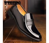 Zapatos casuales transpirables Zapatos cómodos de cuero brillante Zapatos de hombre Zapatos de traje de verano Zapatos 44