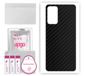 apgo Protective Skin Sticker for the back compatible with Xiaomi Redmi Note 11S 5G, Wrap Film, Foil, Vinyl - Pattern Carbon Black