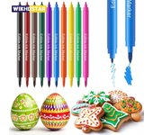 1/10 piezas de rotuladores para colorear galletas, punta fina y gruesa, para escribir gourmet, para hacer tartas con fondant y glaseado 1pcs black