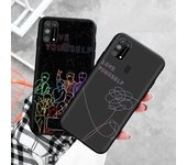 Funda negra para Xiaomi Redmi 13C Note 9 iPhone XR 7 8 14 15 11 12 13 X XS Pro Max Samsung A25 S23 S24 FE Ultra Plus Love Yourself Xiaomi POCO C65 4G negro