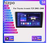 Hizpo 2din Android Autoradio para Toyota Avensis T25 2002-2008 Radio de coche Reproductor de vídeo multimedia GPS Navi Unidad principal Carplay Auto 4G SWC RDS FM DVR Cam HC1 4Core 1G 32G