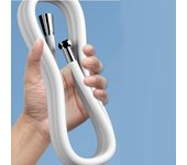 Kit de ducha con manguera de silicona para salpicaduras, manguera multiusos, tubo de ducha de silicona universal para limpieza blue-zinc-steel cap 1.5m
