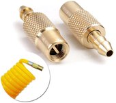 Coche 6Mm neumático inflador válvula conector neumático bomba de aire Chuck válvula Clip latón oro
