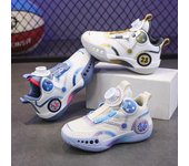 Zapatos para niños Zapatos casuales Zapatos para padres e hijos Zapatos de tendencia Tendencia para niños Todo fósforo Moda casual Zapatos con botones giratorios Zapatos de baloncesto 31 oro