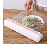 Dispensador de film transparente de aluminio Herramienta para utensilios de cocina Cortador de film de alimentos Cortador afilado de film de plástico Utensilios de fijación sin perforaciones Utensilio de cocina