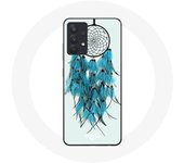 Coque pour Samsung Galaxy A13 4G / A13 4G Lite Attrape Rêve Bleu Fond Blanc