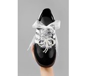 Cordón plano de encaje elegante de 2,9 cm de ancho para zapatillas deportivas, cordones para zapatos casuales de mujer, cordones blancos y negros, accesorios para cordones de zapatos. 100cm