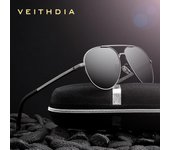 VEITHDIA Hombres Gafas de sol polarizadas vintage Marca clásica Gafas de sol De recubrimiento Lente de conducción Gafas de conducción para hombres / Wome 2482 plata