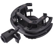 Soporte de suspensión para micrófono, Clip plegable para montaje de micrófono condensador negro