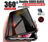 Funda metálica de vidrio templado magnético con privacidad para Huawei P30 Pro, P40 Pro+, P50, P60, P70 Pura Ultra con protección para lente de cámara y cubierta de vidrio de doble cara. Huawei P30 Pro