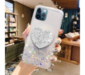 Funda para teléfono con purpurina brillante y diseño de corazón para iPhone 15, 14, 13, 12 Mini, 11 Pro, XS Max, XR, X, 8, 7, 6, 6S Plus, SE, funda de silicona For iphone 12 Pro