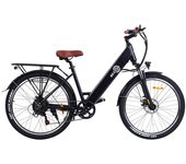 Bicicleta eléctrica BEZIOR M3 Motor 48V 500W Velocidad máxima 32 km/h Batería 10,4 Ah Autonomía máxima 60 km Neumáticos 26*2,1'' CST Shimano 7 velocidades M3 blanco