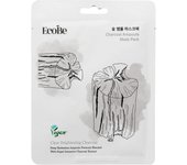 EcoBe Charcoal Ampoule Mask Pack 25ml - Nawilżająco-oczyszczająca maska w płachcie z aktywnym węglem