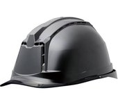 Casco de trabajo PC con visera transparente y orificios de ventilación SC19PCLV RA3 con KP [Midori Anzen] ( Transatlántico) Negro/humo