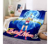 Sailor Moon Anime moda dibujos animados monstruo franela mullido polar manta niños y adultos regalo sofá viaje 75cm x 90cm