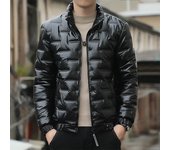 Chaquetas de invierno para hombre, parka brillante, gruesas, cálidas, impermeables, abrigos de plumón para hombre, ropa para hombre XXXXXL negro