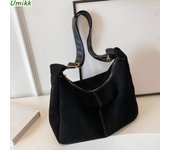 Bolso bandolera de ante sintético para mujer, de moda, estilo retro, de alta calidad, para ir al trabajo, grande, tipo cartera marrón