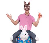 Cubierta de cara de conejo, superficie lisa, juego de rol, cubierta de cara de animal EVA, accesorios de mascarada blanco
