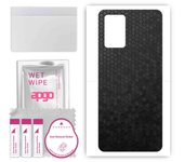 apgo Protective Skin Sticker for the back compatible with Oppo Reno6 Z 5G, Wrap Film, Foil, Vinyl - Pattern Black Honeycomb