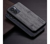 Funda para Oppo A57 5G 4G funda de madera de bambú patrón de cuero funda de teléfono de lujo coque para oppo a57 funda capa Oppo A57 4G negro