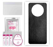 apgo Protective Skin Sticker for the back compatible with Honor Magic4 Lite 4G, Wrap Film, Foil, Vinyl - Pattern Black Leather
