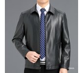 Nuevas chaquetas de cuero de otoño e invierno para hombres, papás de mediana edad, chaquetas de cuero para solteros, chaquetas casuales para hombres y blusas de terciopelo. 170