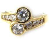 Anillo 'Afrodita' Chapado en Oro Blanco 50 blanco