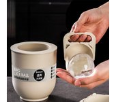 Molde de bola de hielo grande de silicona transparente sin gas para whisky, molde de rejilla de hielo redondo creativo de grado alimenticio para el hogar Simplicity blanco